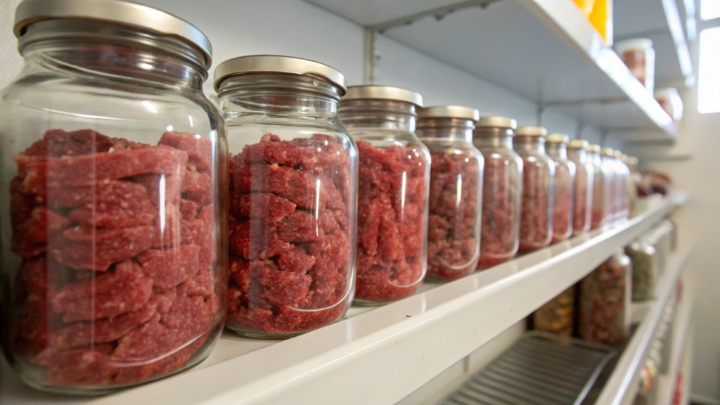 Essa mistura deixa carne guardada por anos sem precisar de geladeira