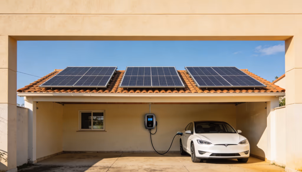 Quantas placas solares são necessárias ter em casa para carregar um carro elétrico?