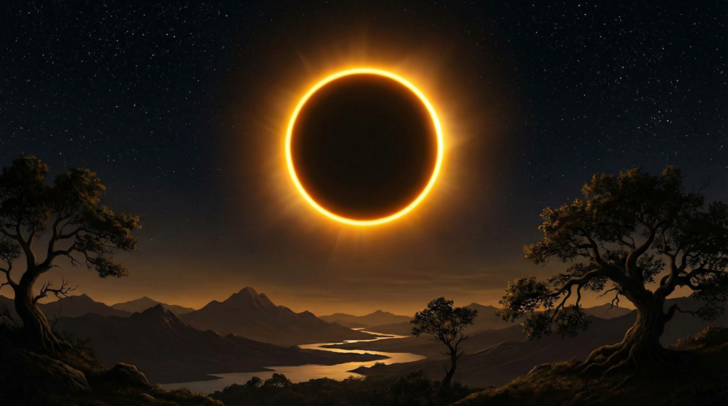 Dia vira noite durante o eclipse solar total mais longo do século