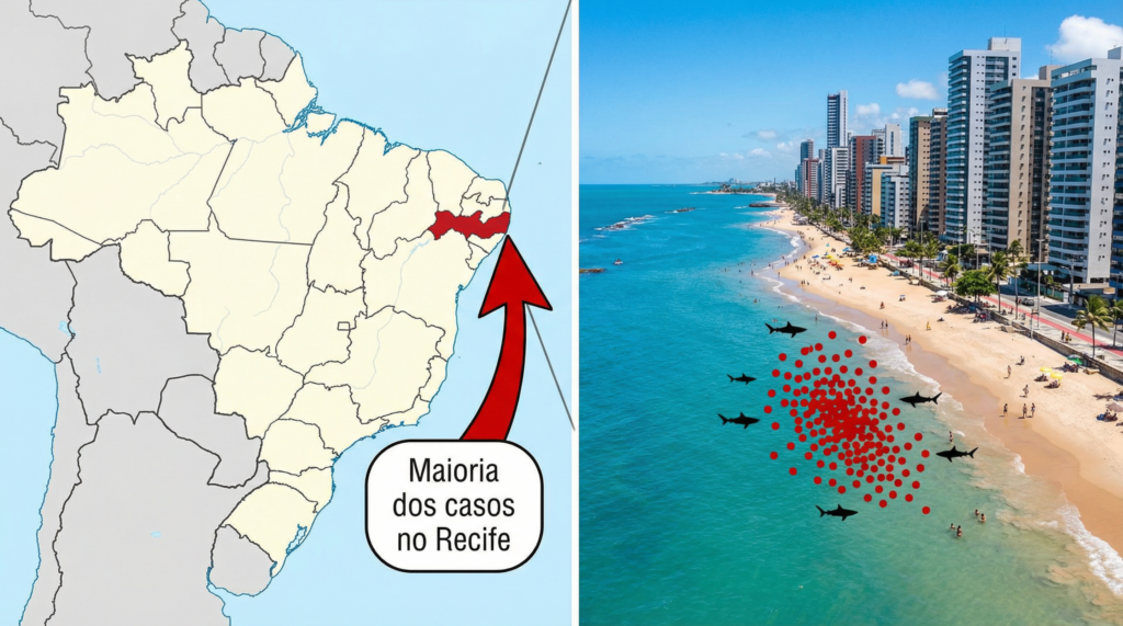 Por que tubarões raramente atacam banhistas no Brasil?