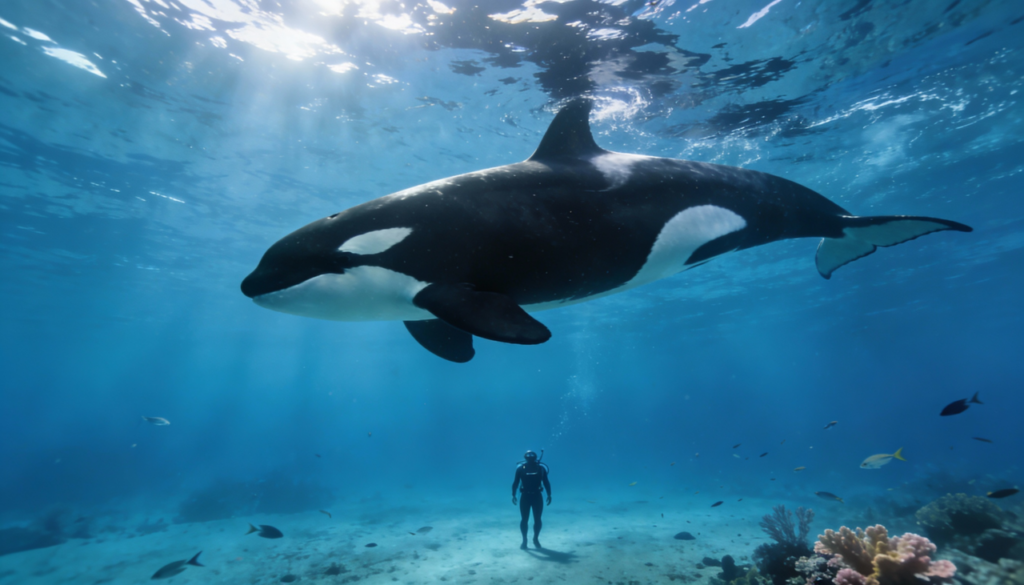 Por que as orcas não atacam humanos como presas na natureza?