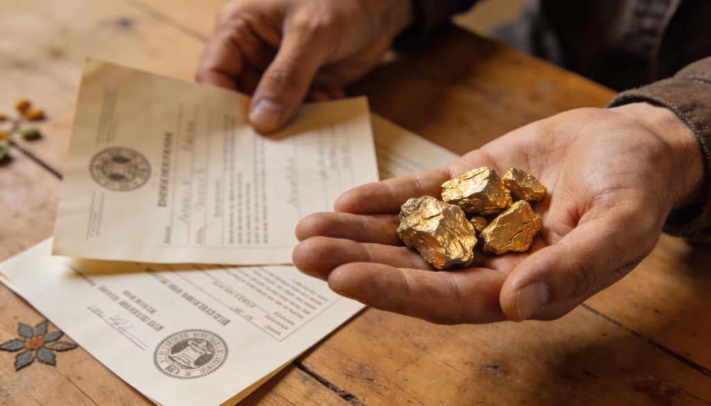 O que acontece se você encontrar ouro ou diamante no seu terreno?