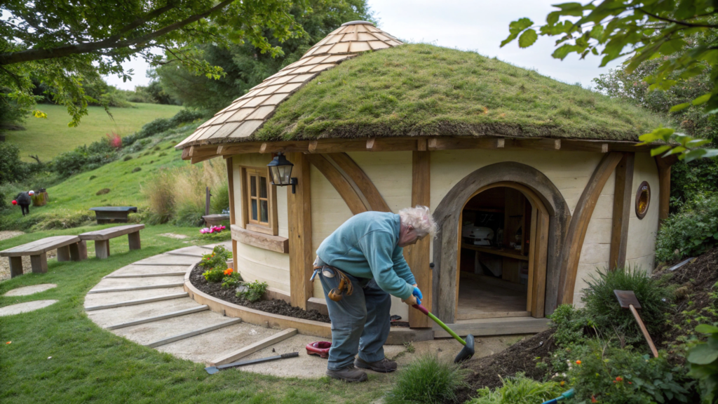 Homem de 94 anos constrói casa de hobbit e vive completamente sozinho