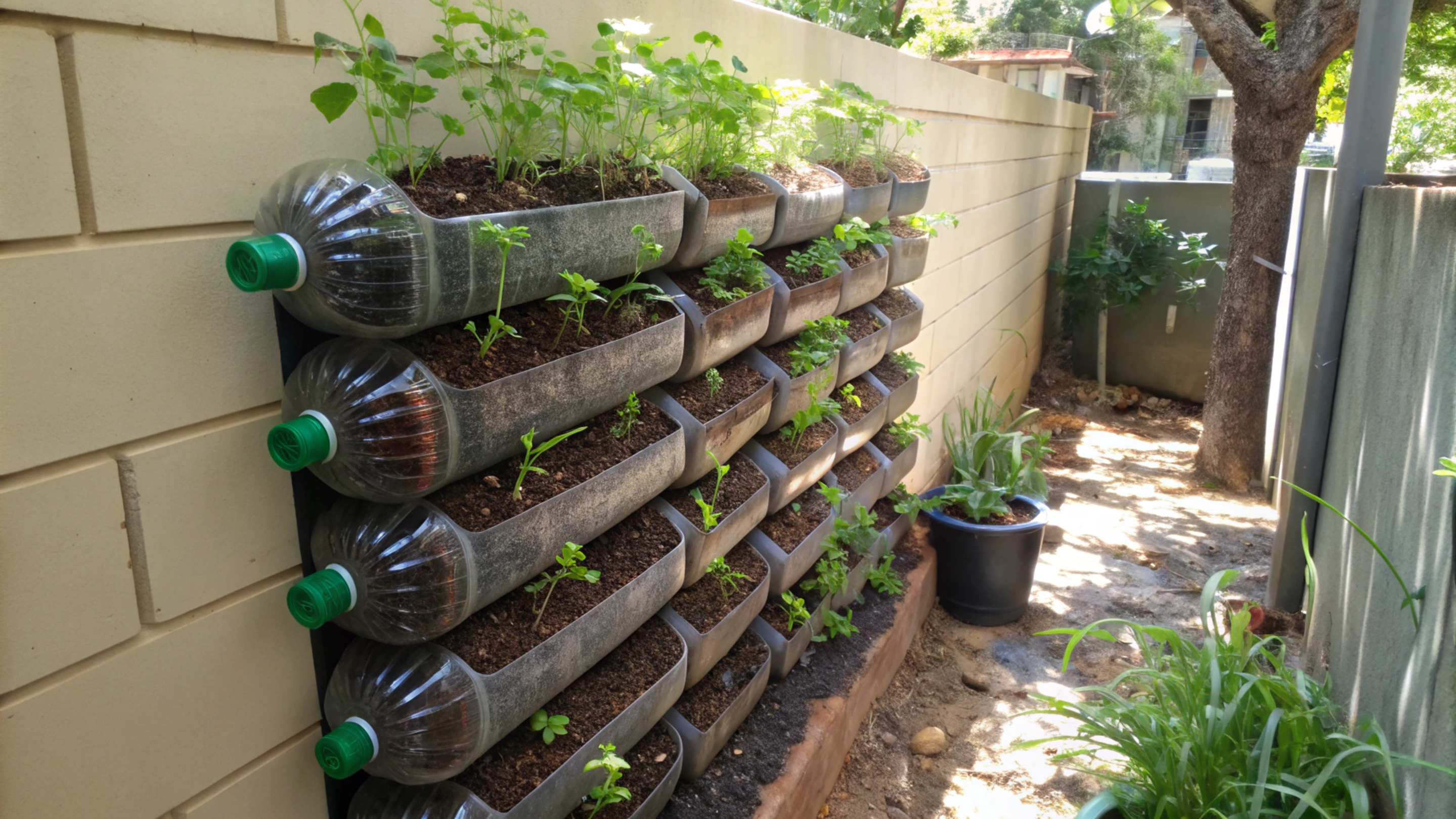 A horta vertical de garrafas pet que vai fazer você produzir muito