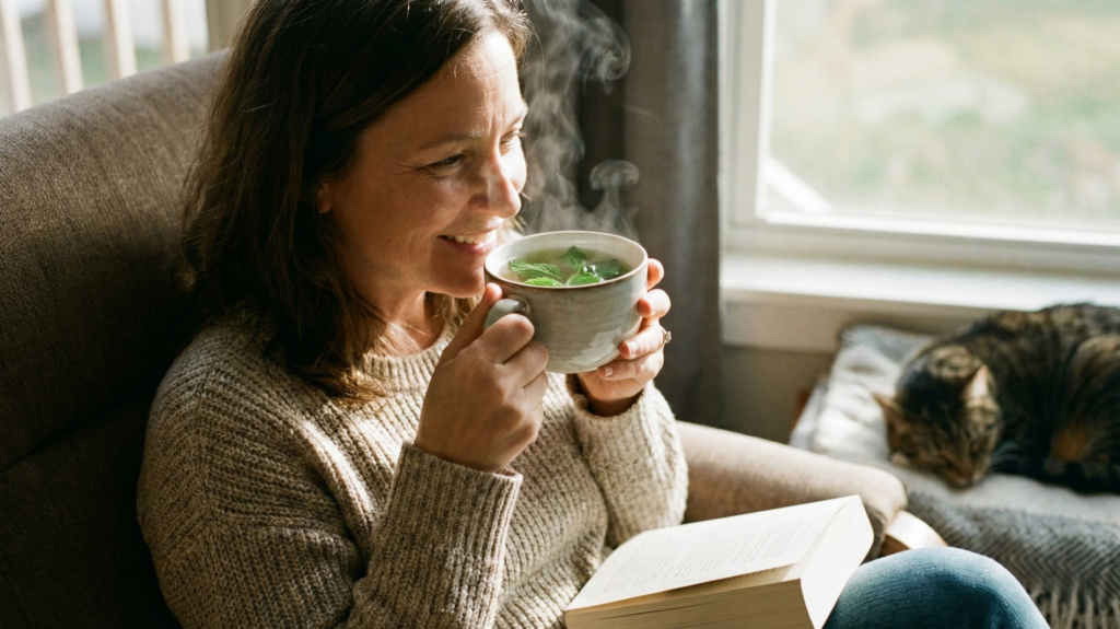 O chá de hortelã ajuda no controle instestinal