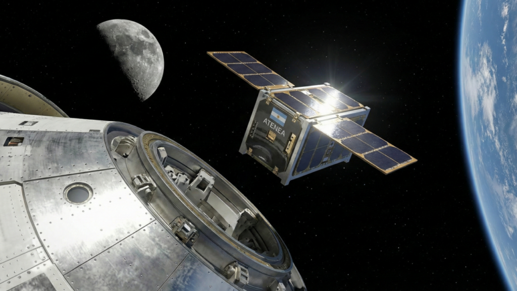 Satélite argentino ATENEA será o primeiro a ser liberado no espaço na missão Artemis II