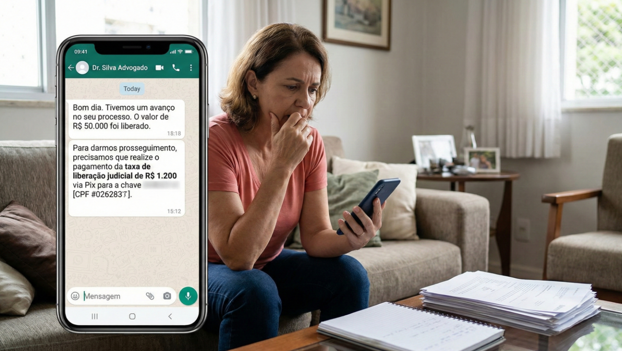 Mensagens de pessoas se passando por advogados tem se tornado comum