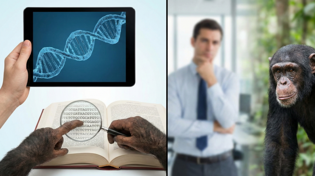 Você compartilha mais de 90% do DNA com certos animais e isso não significa o que muita gente imagina