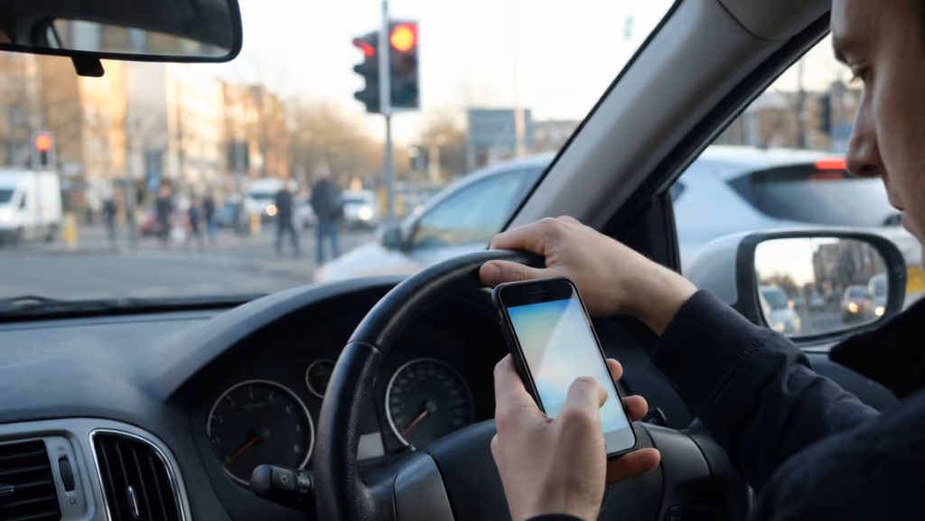 O que a lei realmente diz sobre usar celular parado no semáforo