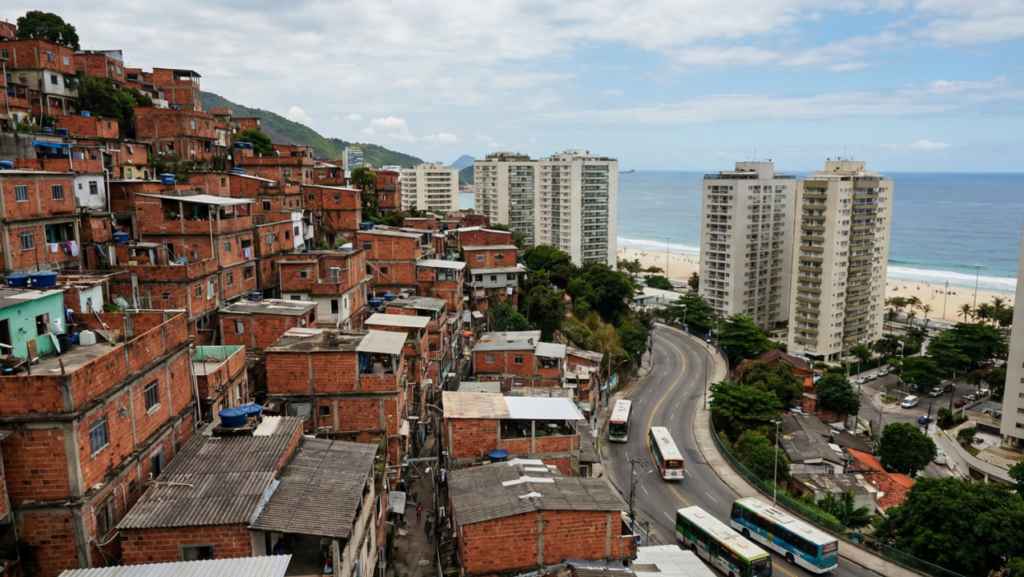 A desigualdade social do Rio de Janeiro é totalmente visível o tempo todo