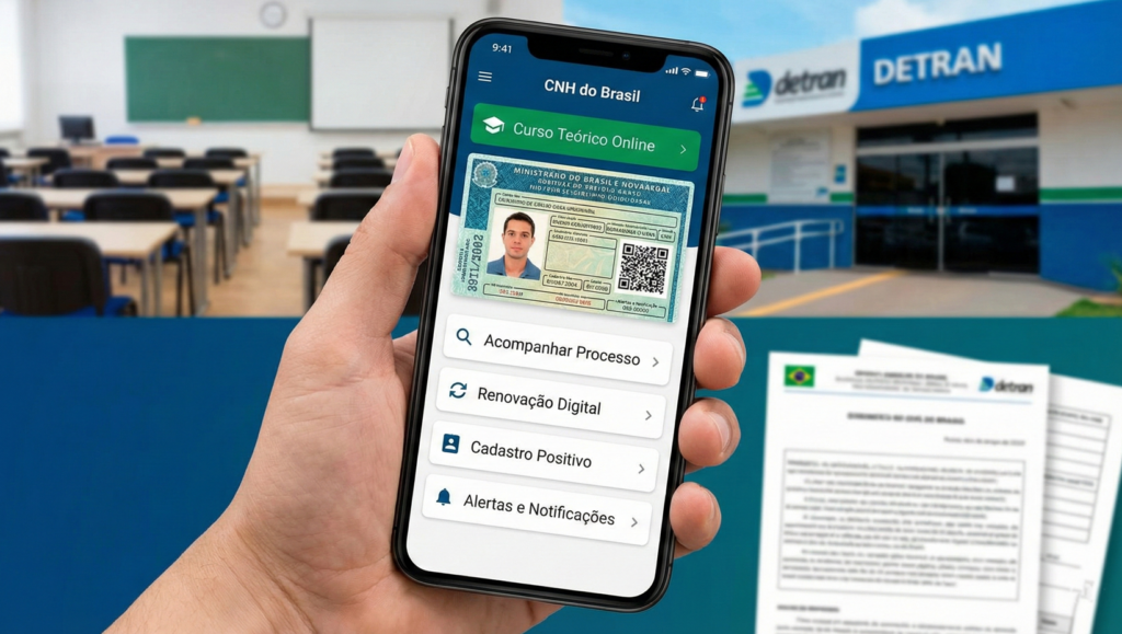 Todos os serviços oferecidos aos condutores ficarão disponíveis no app CNH do Brasil