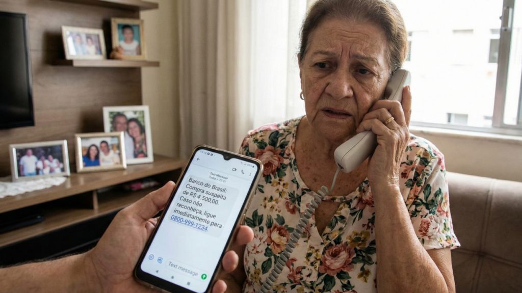 Mensagens se passando por uma central de atendimento real do banco sinalizam o golpe