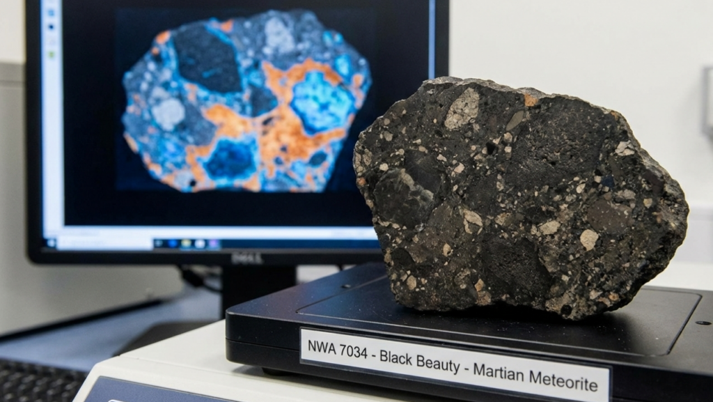 Cientistas analisam rocha negra de Marte e fazem descoberta surpreendente