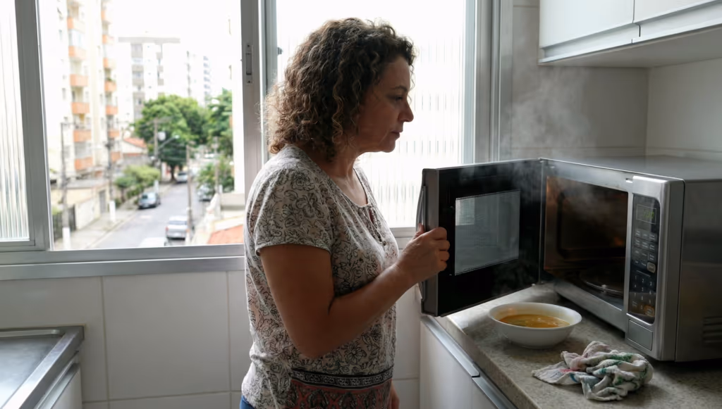 Deixar a porta do micro-ondas aberta ou fechada depois de usar faz diferença?