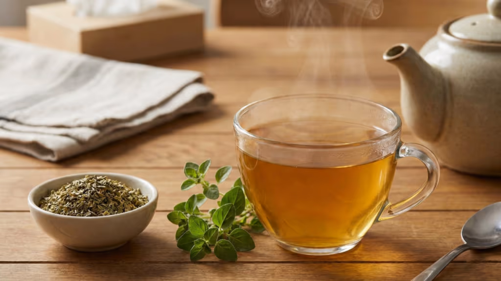 Chá de orégano para alergias funciona como apoio natural ao corpo