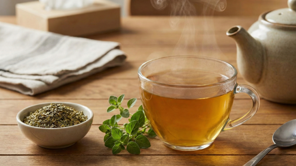 Chá de orégano para alergias funciona como apoio natural ao corpo