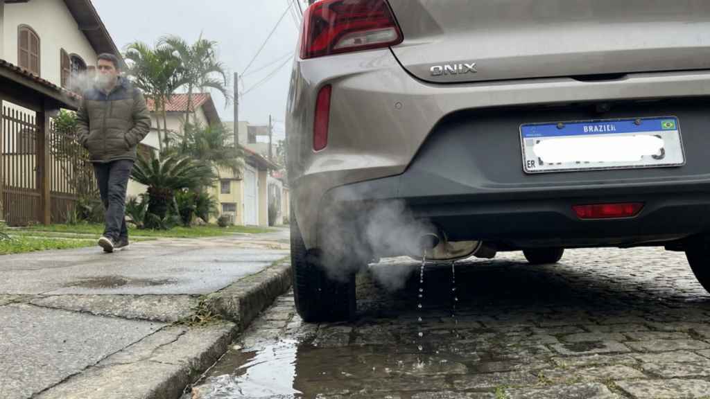 O frio aumenta ainda mais essa condensação, mas sendo corrigido assim que o motor esquenta