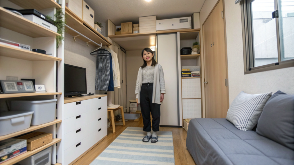 Este truque japonês transforma 5 metros em casa completa