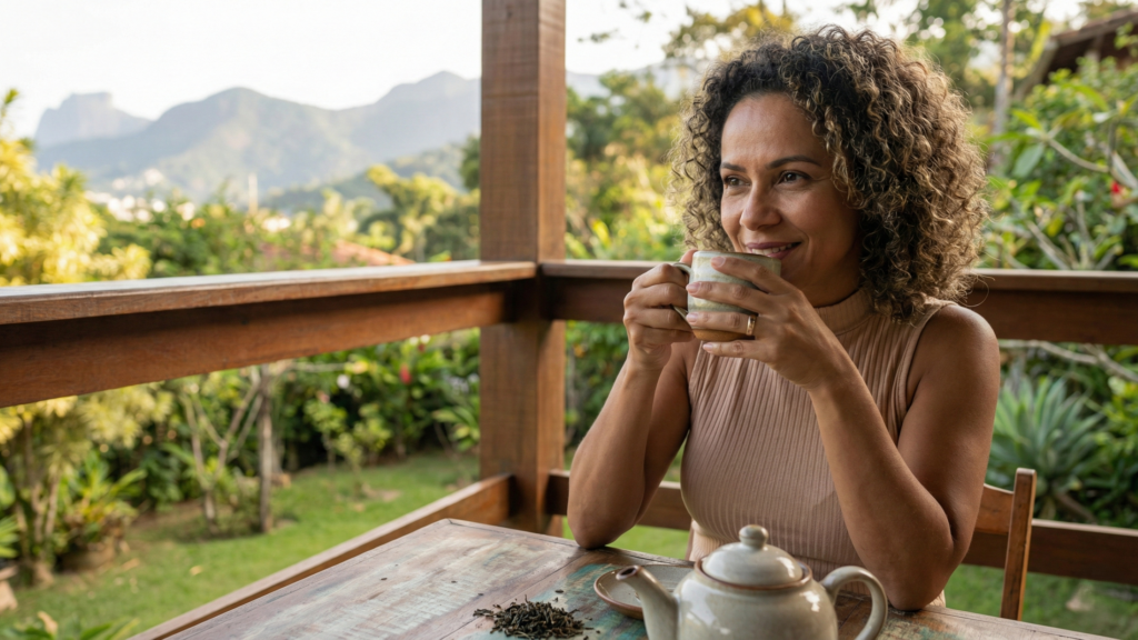 O composto natural presente no chá que influencia como o cérebro funciona sem você perceber