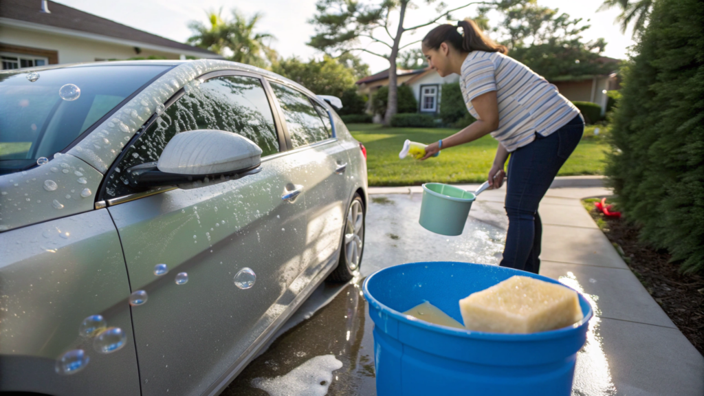 O segredo que não deixa sua pintura riscar na hora de lavar o carro