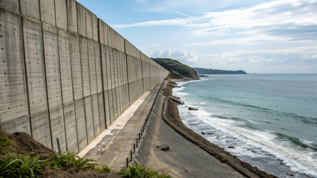 Japão construiu muro de 400 km para segurar um tsunami gigante