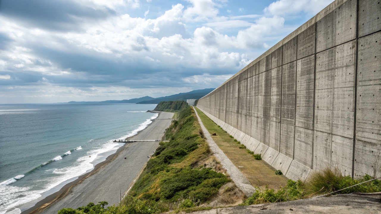 Japão construiu muro de 400 km para segurar um tsunami gigante
