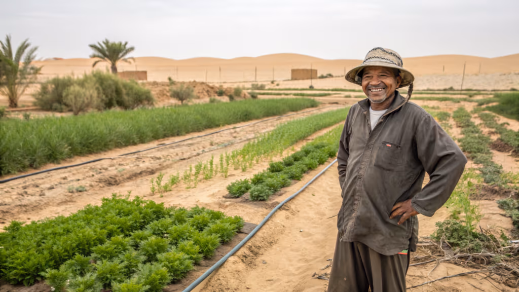 O homem que fez um deserto se tornar uma fazenda em apenas 3 meses