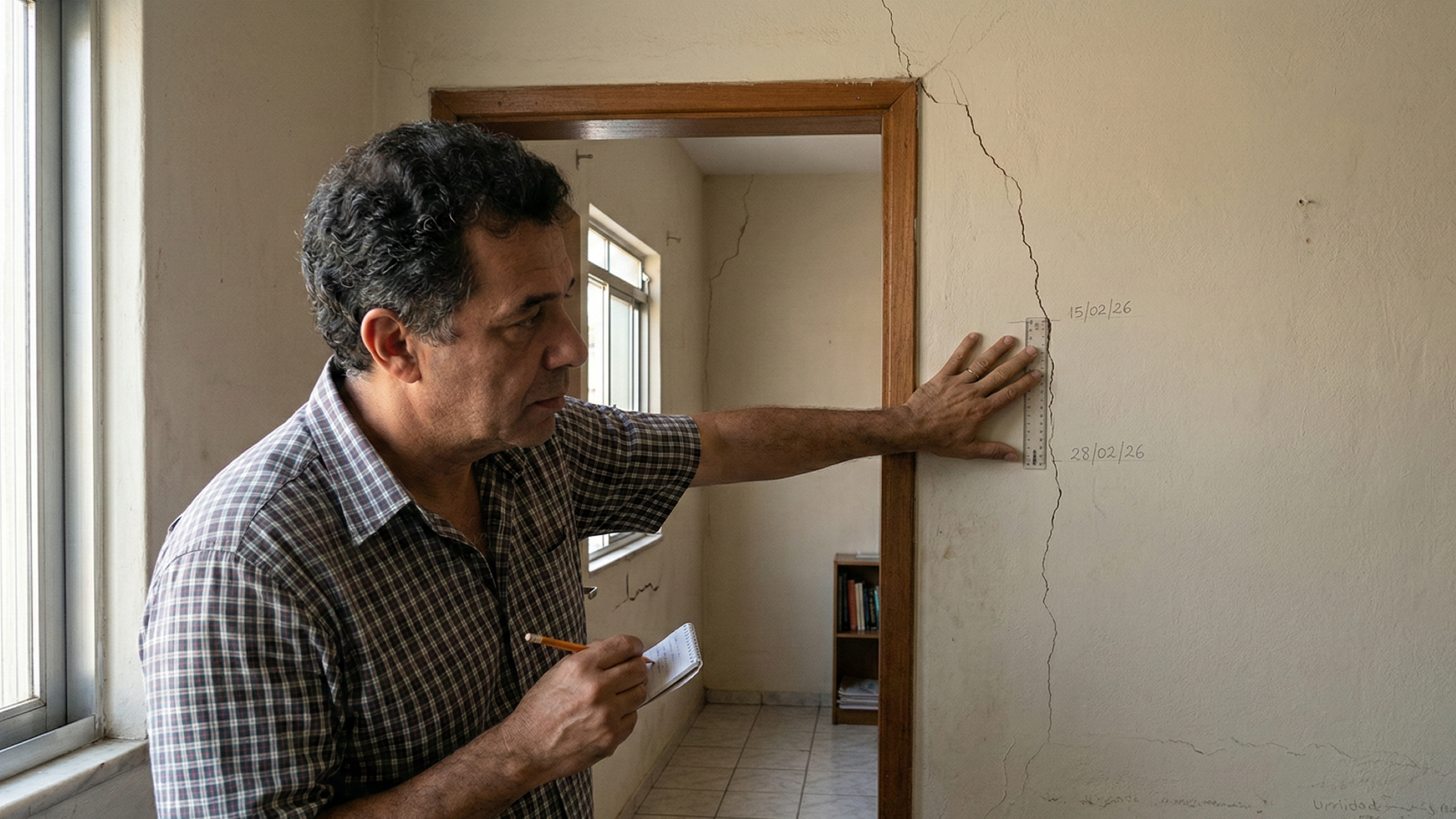 Trinca na parede: quando é só pintura e quando é risco estrutural