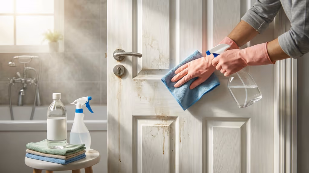 Limpar porta do banheiro com vinagre: por que funciona e como fazer do jeito certo