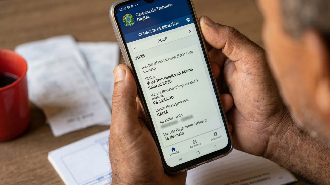 Benefício pode ser conferido no app Carteira de Trabalho Digital