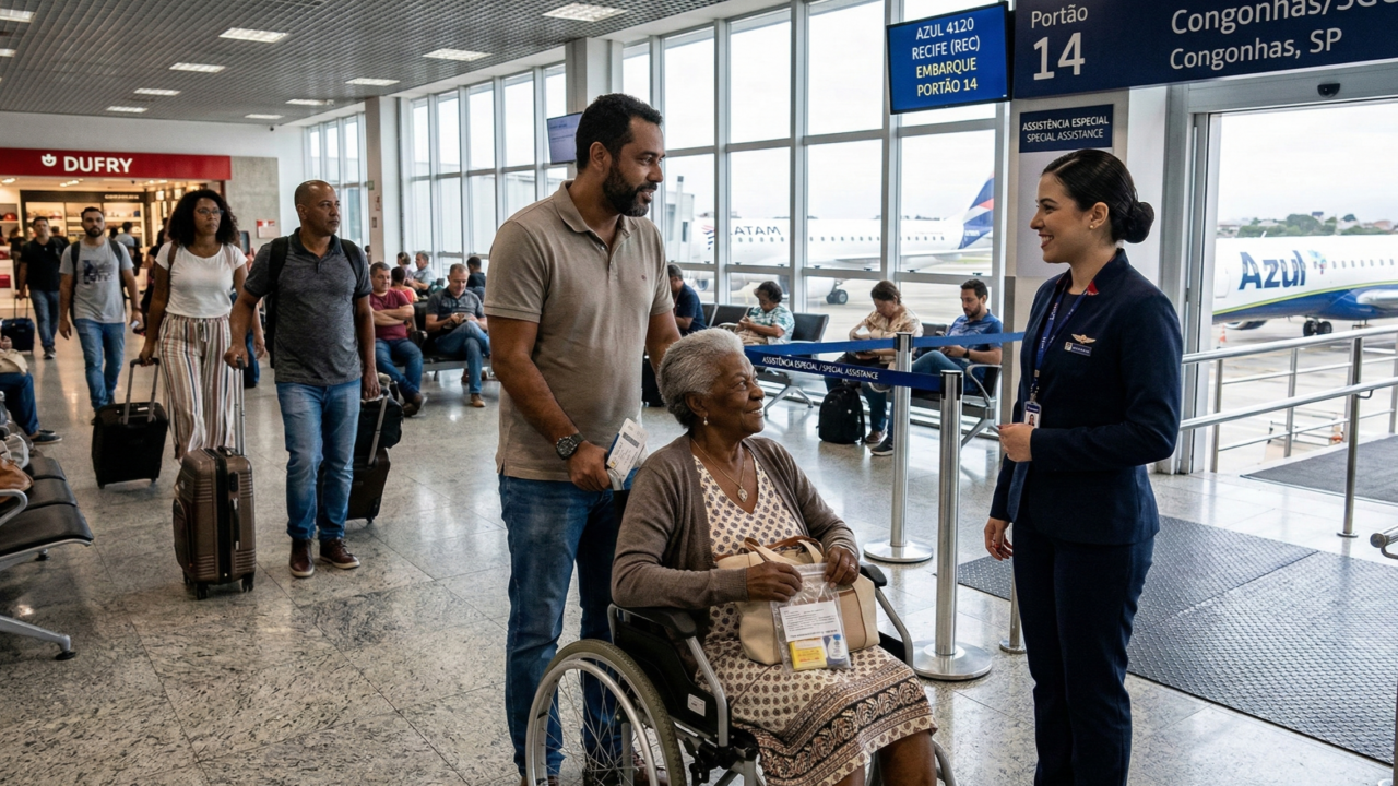 Acompanhantes poderão estar ao lado de idosos até quase no avião, coisa que antes era impossível de acontecer