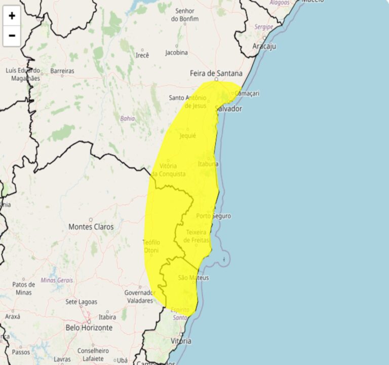Alerta Inmet para chuvas intensas neste sábado, 28; veja as regiões