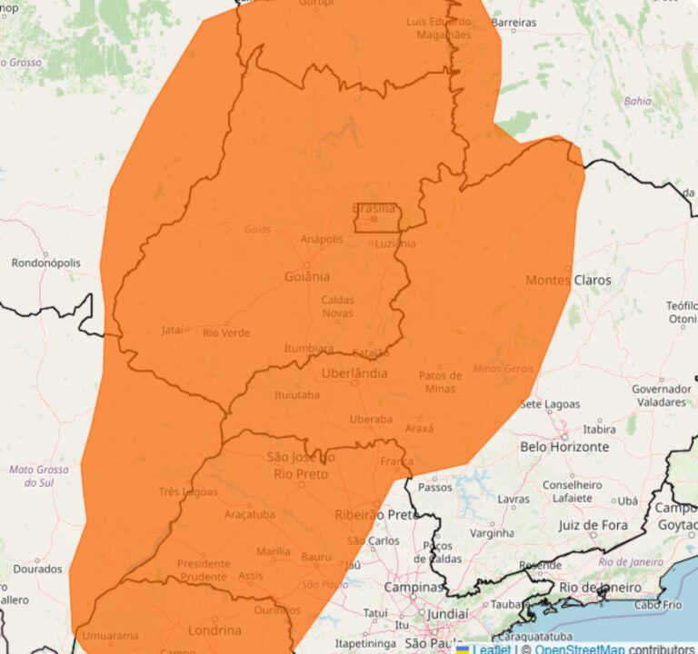 Alerta Inmet para forte tempestade nos dias 24 e 25, veja as regiões