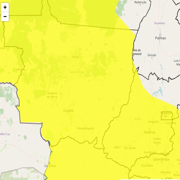 Alerta Inmet para fortes chuvas até a madrugada dessa 3°feira, 10