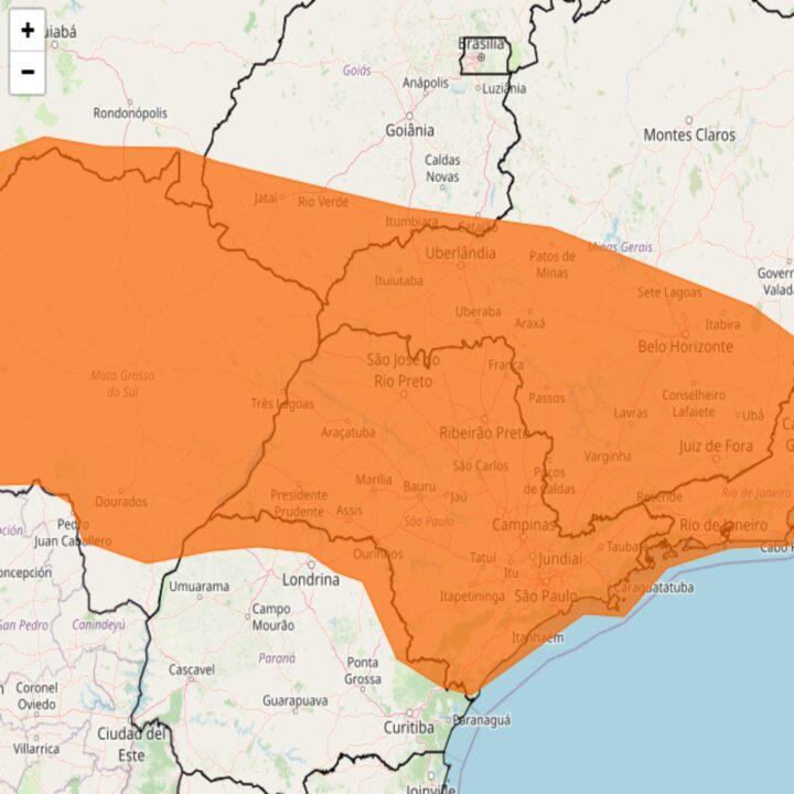 Alerta Inmet para fortes chuvas entre os dias 10 e 12, veja as regiões