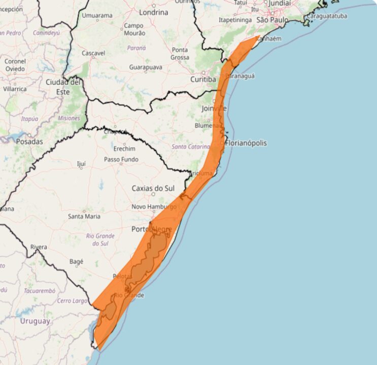 Alerta Inmet para fortes ventos com rajadas entre os dias 07 e 09, veja onde e preteja-se
