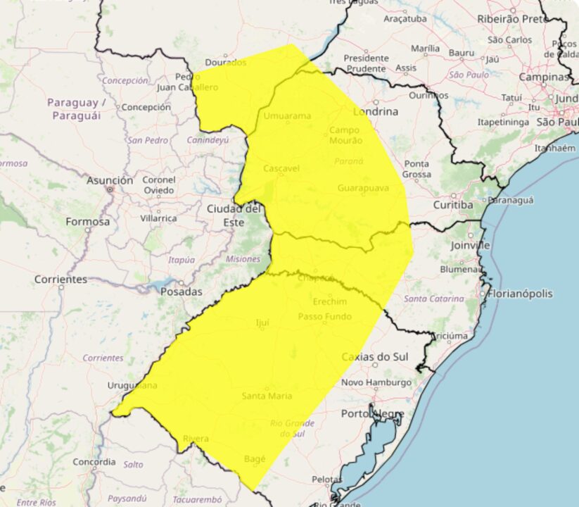 Alerta do Inmet para forte tempestade nessa 2°feira, 16; veja as regiões