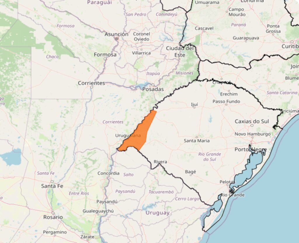 Alerta do Inmet para risco de tempestade no Sul nesta 3°feira, 03