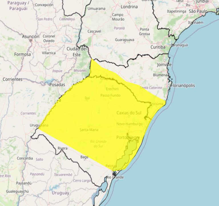 Alerta do Inmet para tempestade nos dias 05 e 06, veja as regiões e proteja-se