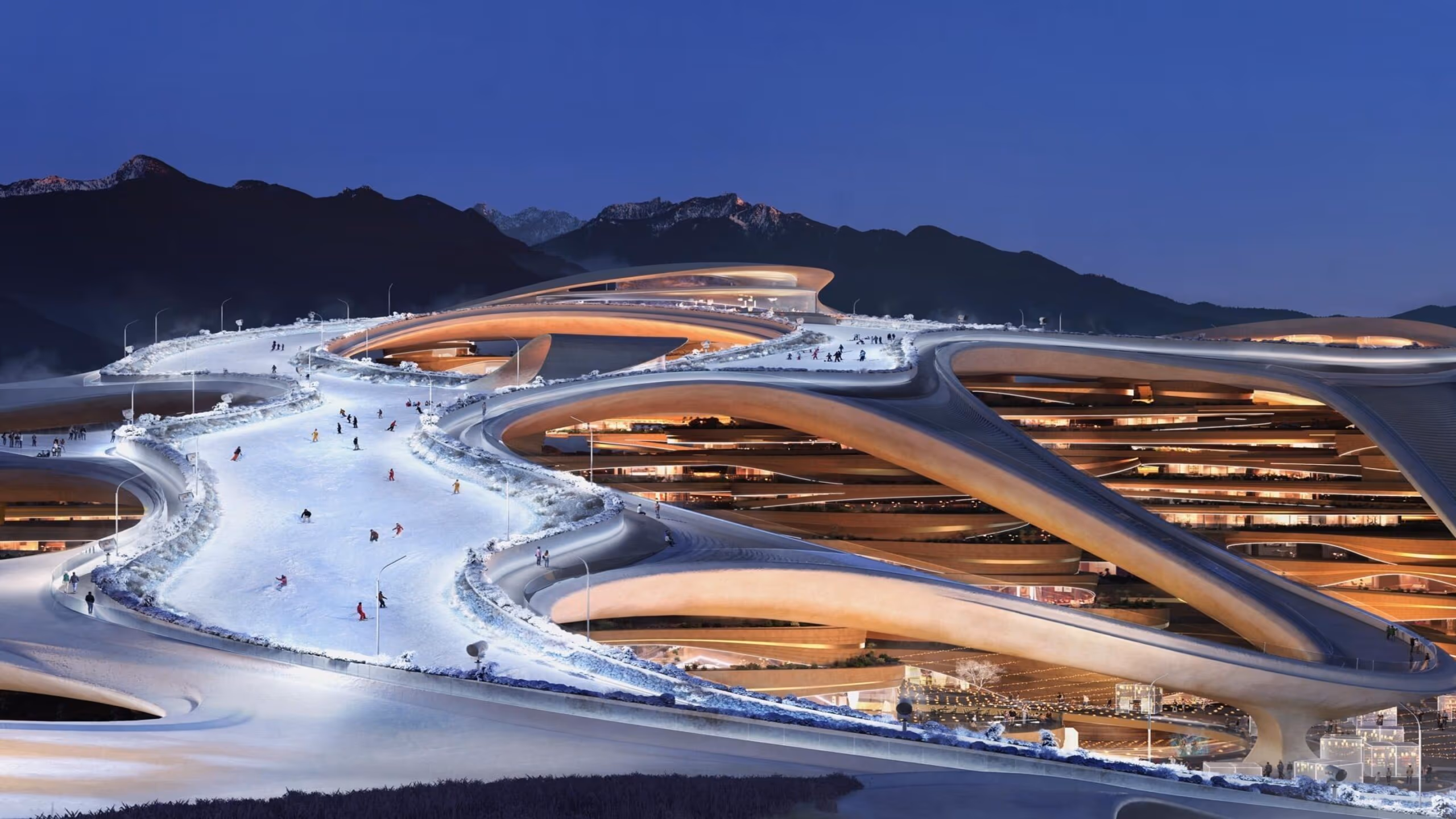 Arábia Saudita desafia as leis naturais ao construir estação de esqui no deserto para disputa dos Jogos de Inverno