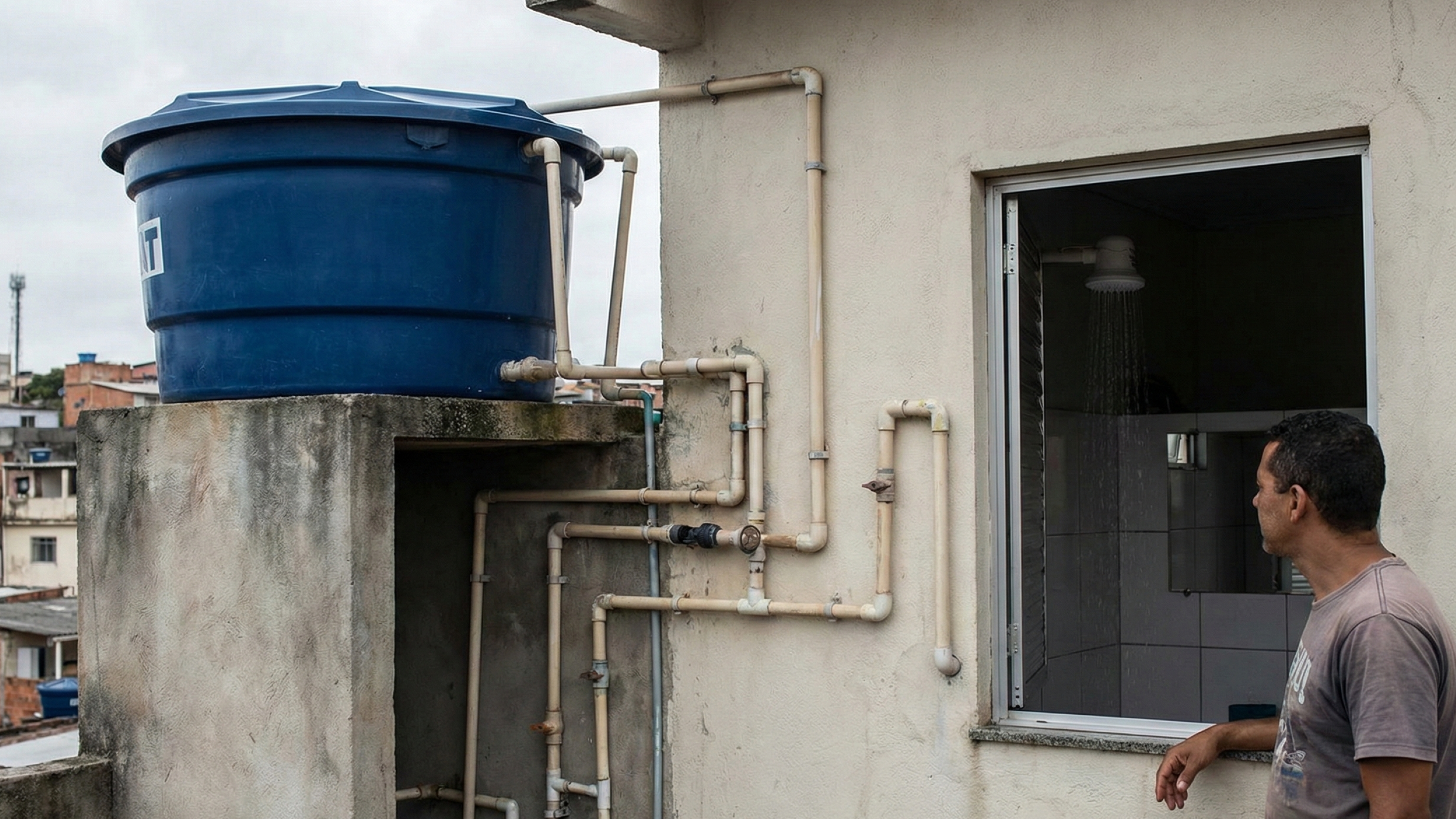 Caixa d’água e pressão fraca: o ajuste simples que transforma o chuveiro sem trocar nada caro na casa