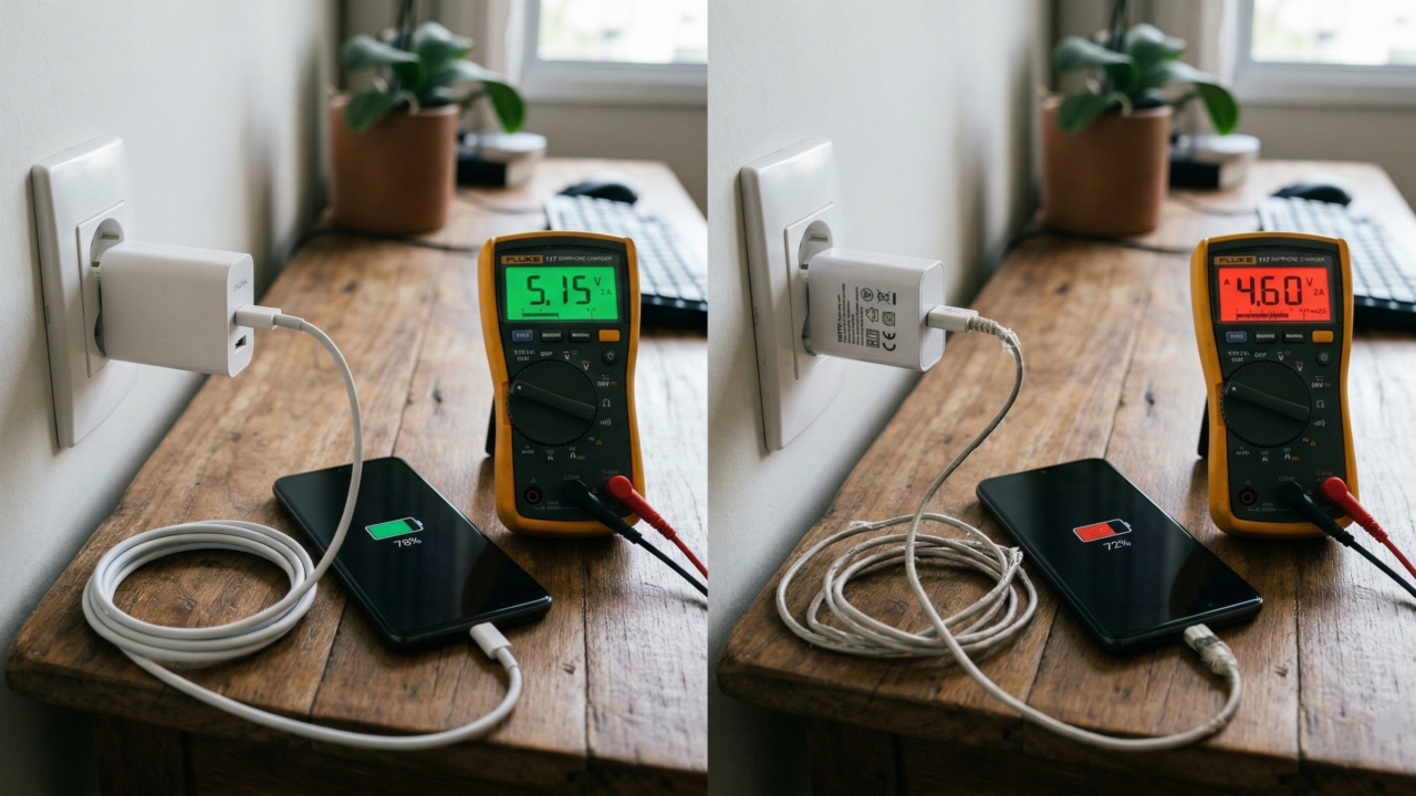 Carregadores falsos não conseguem manter um fluxo constante de energia