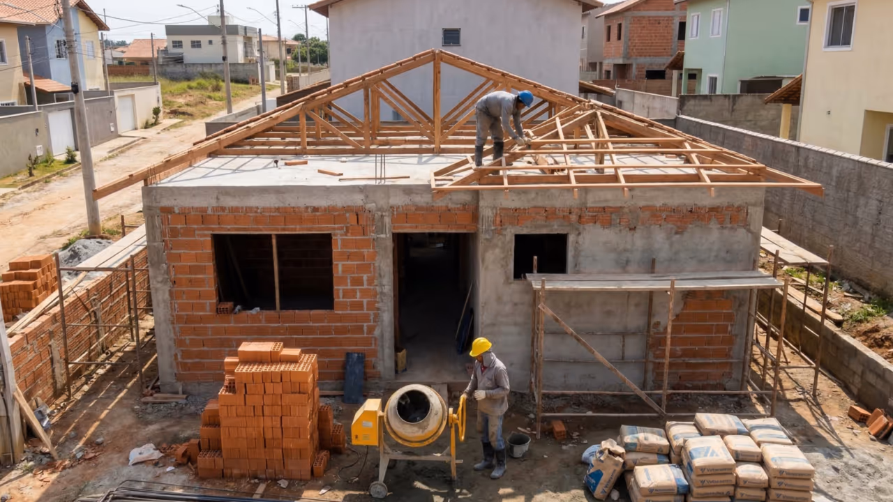 Construir uma casa de 100 m² em 2026 pode exigir um orçamento maior do que o esperado