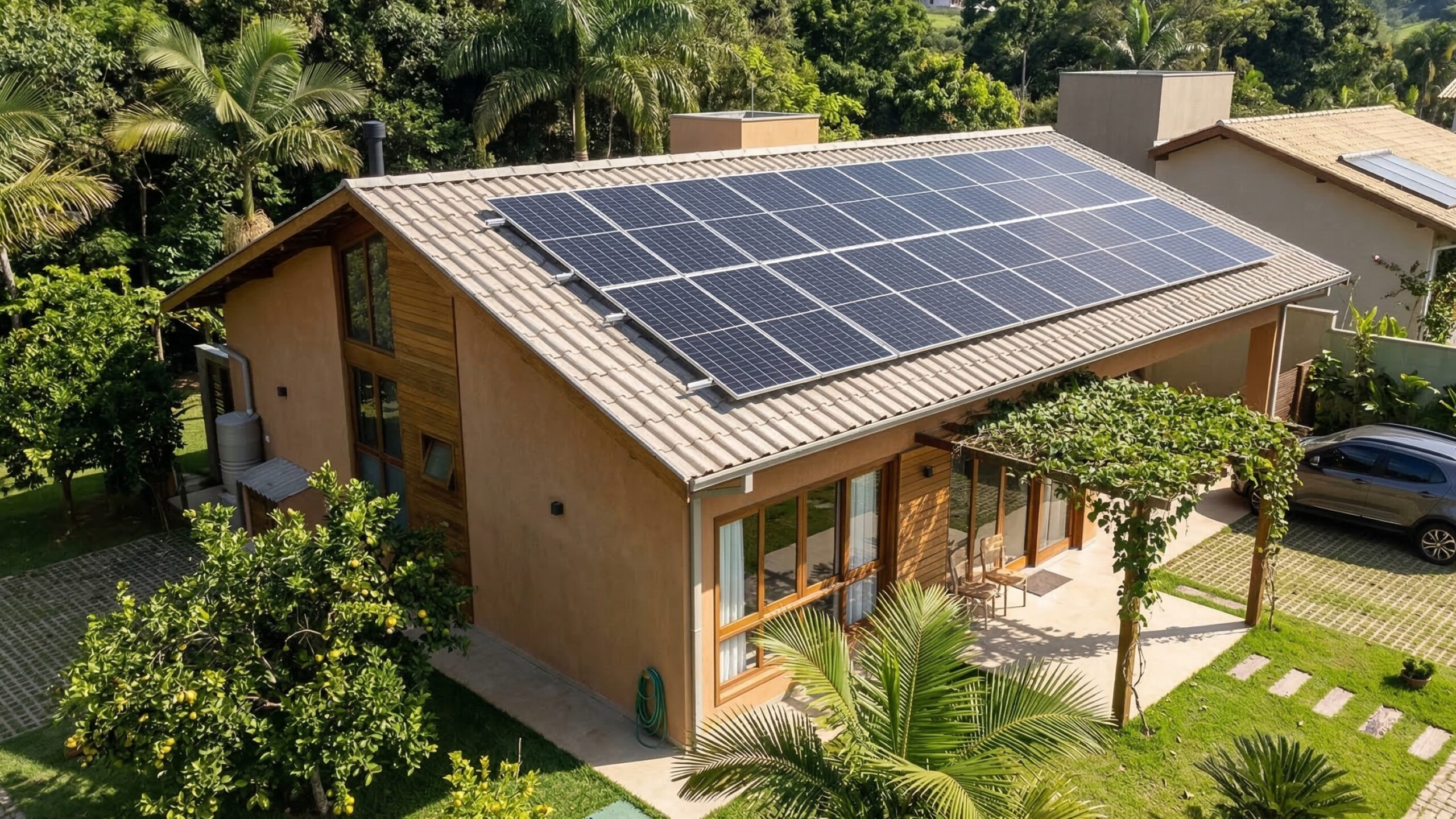 Quanto custa construir uma casa sustentável com energia solar e por que a conta real vai além do telhado