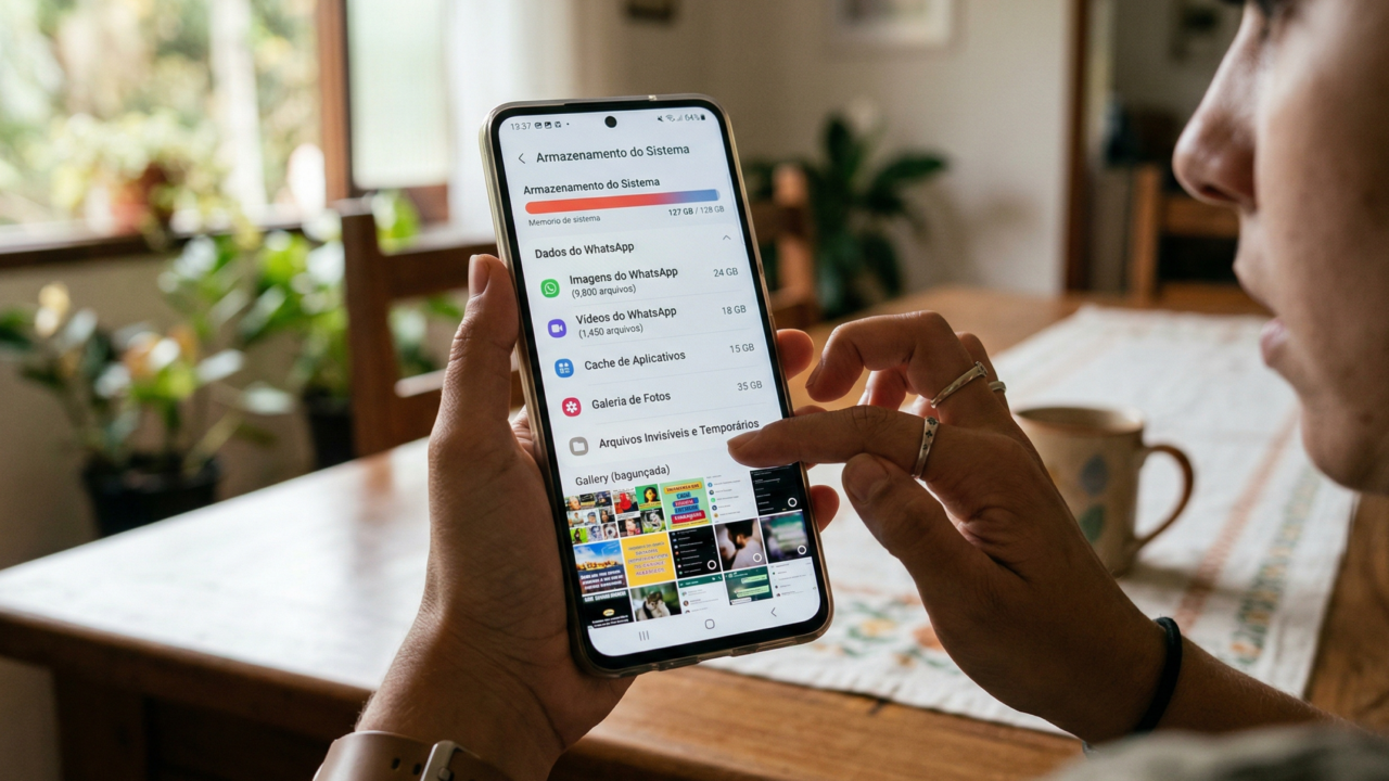 Por que o celular fica sem espaço tão rápido mesmo quando você quase não baixa nada