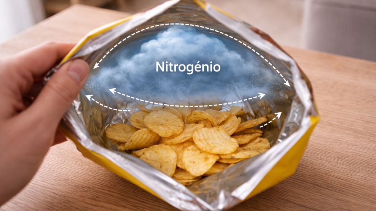 Por que a embalagem de salgadinho vem cheia de ar e o que isso realmente significa