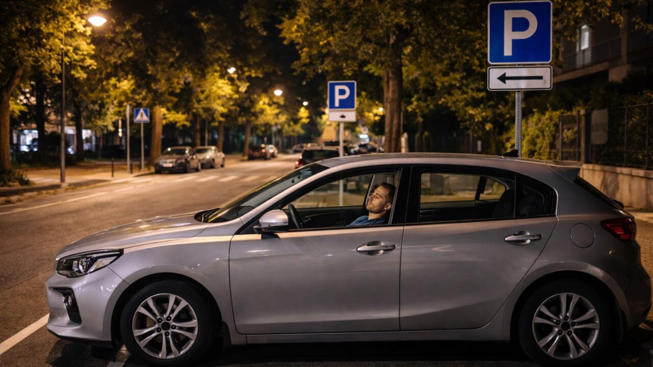 Dormir dentro do carro na rua pode dar problema com a polícia ou é permitido?