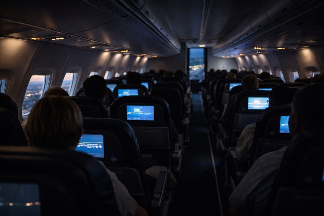 Por que as luzes do avião são apagadas na decolagem e no pouso