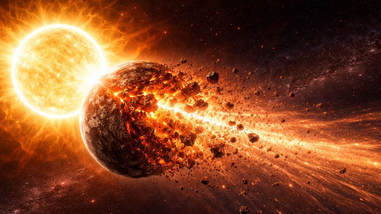 Existe um planeta sendo destruído pela própria estrela e isso está sendo observado agora