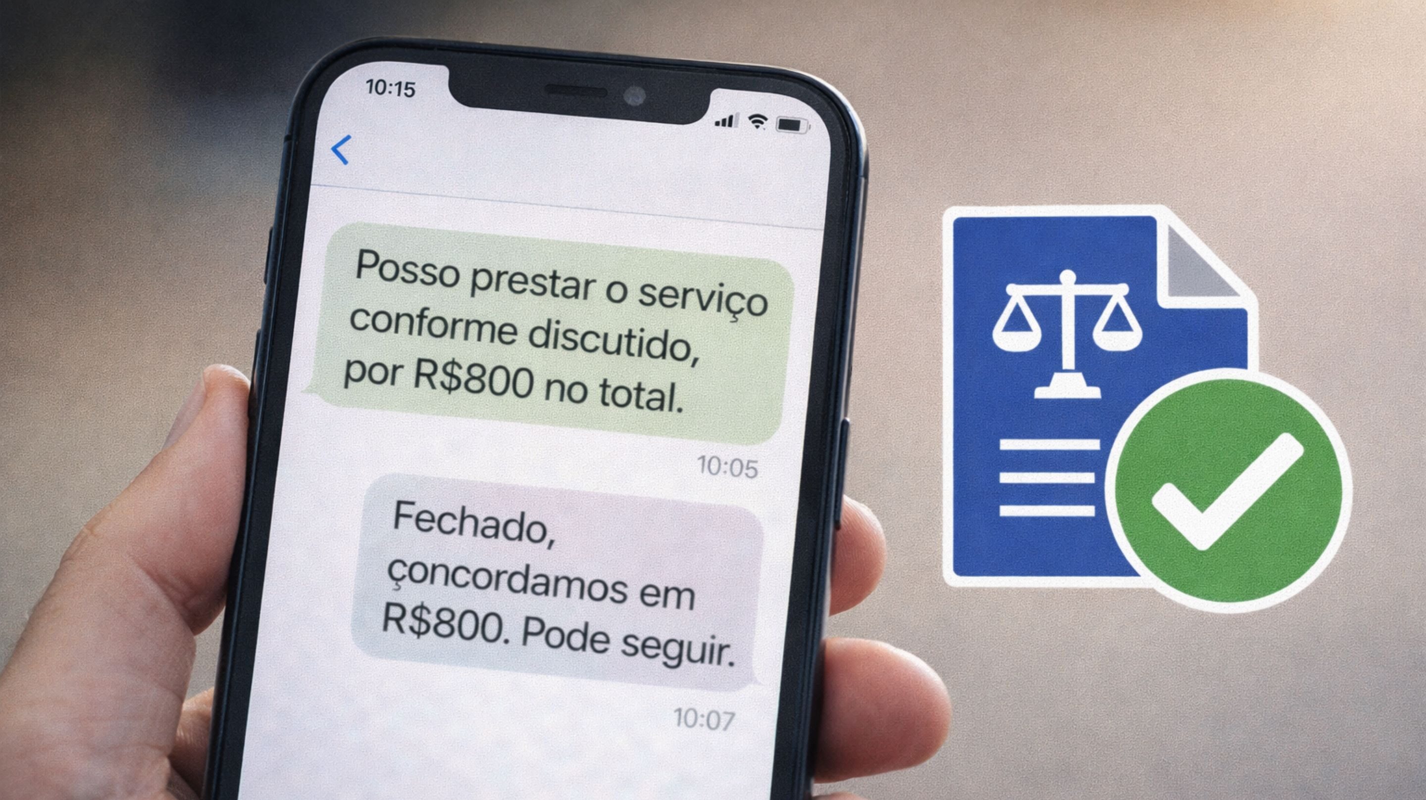 Pode cobrar por mensagem algo que foi combinado só na conversa? Entenda o que diz a lei